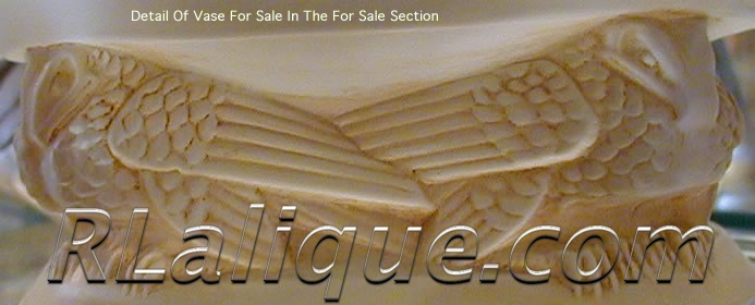 R Lalique Frise Aigles Vase by Rene Lalique Close-Up Photo